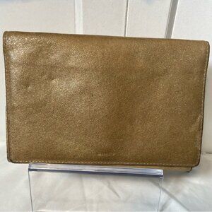 All saints Gold glitz wallet clutch comboleather